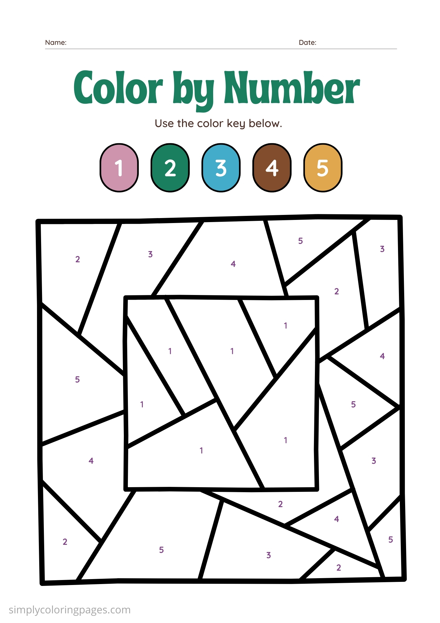 25+ Coloring by Number For Kids