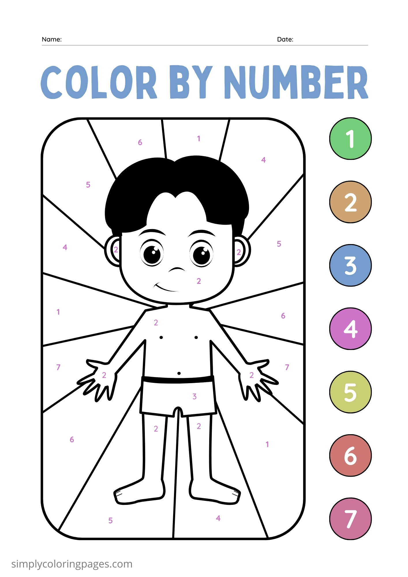 25+ Coloring by Number For Kids