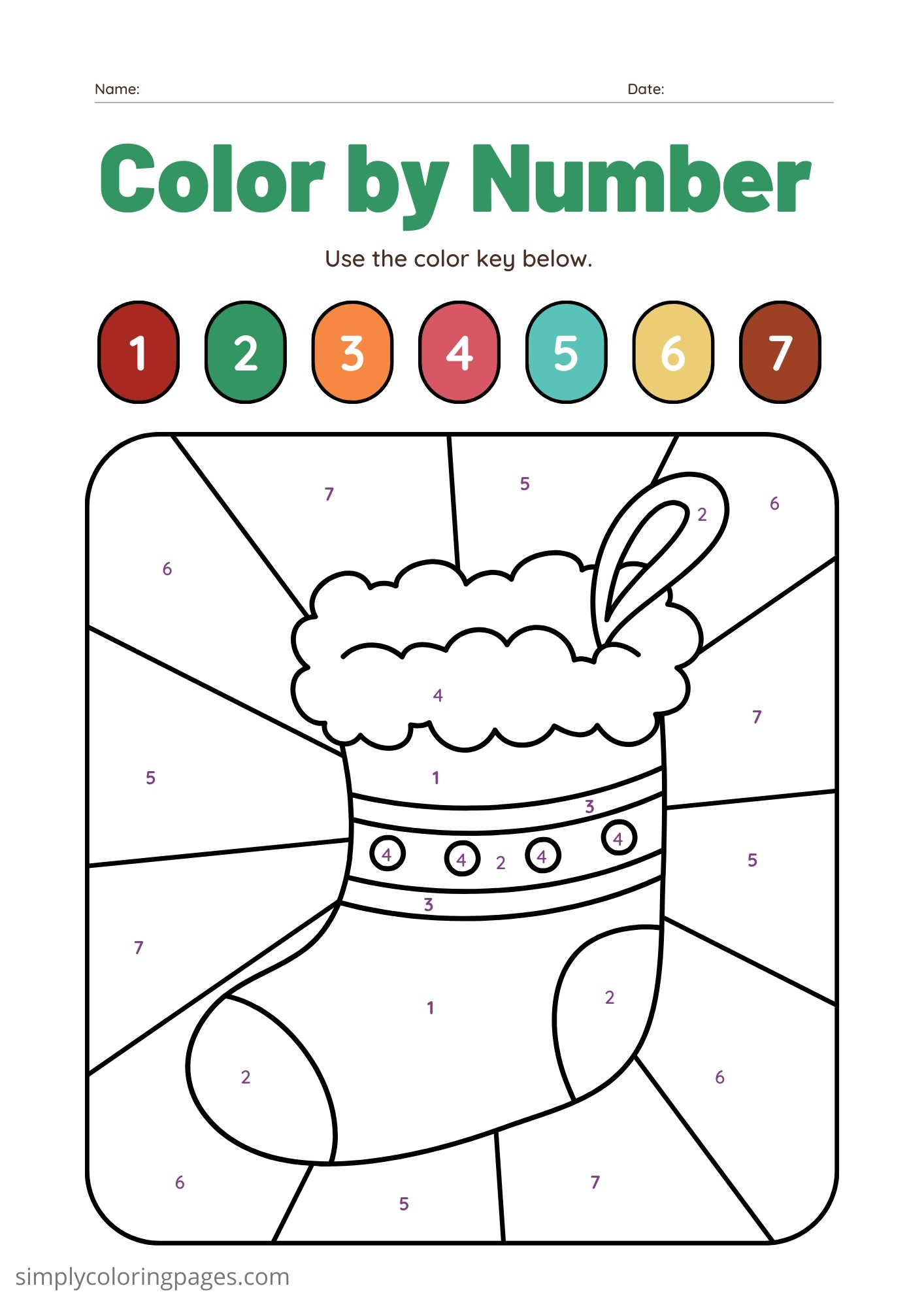 30+ Coloring by Number For Kids