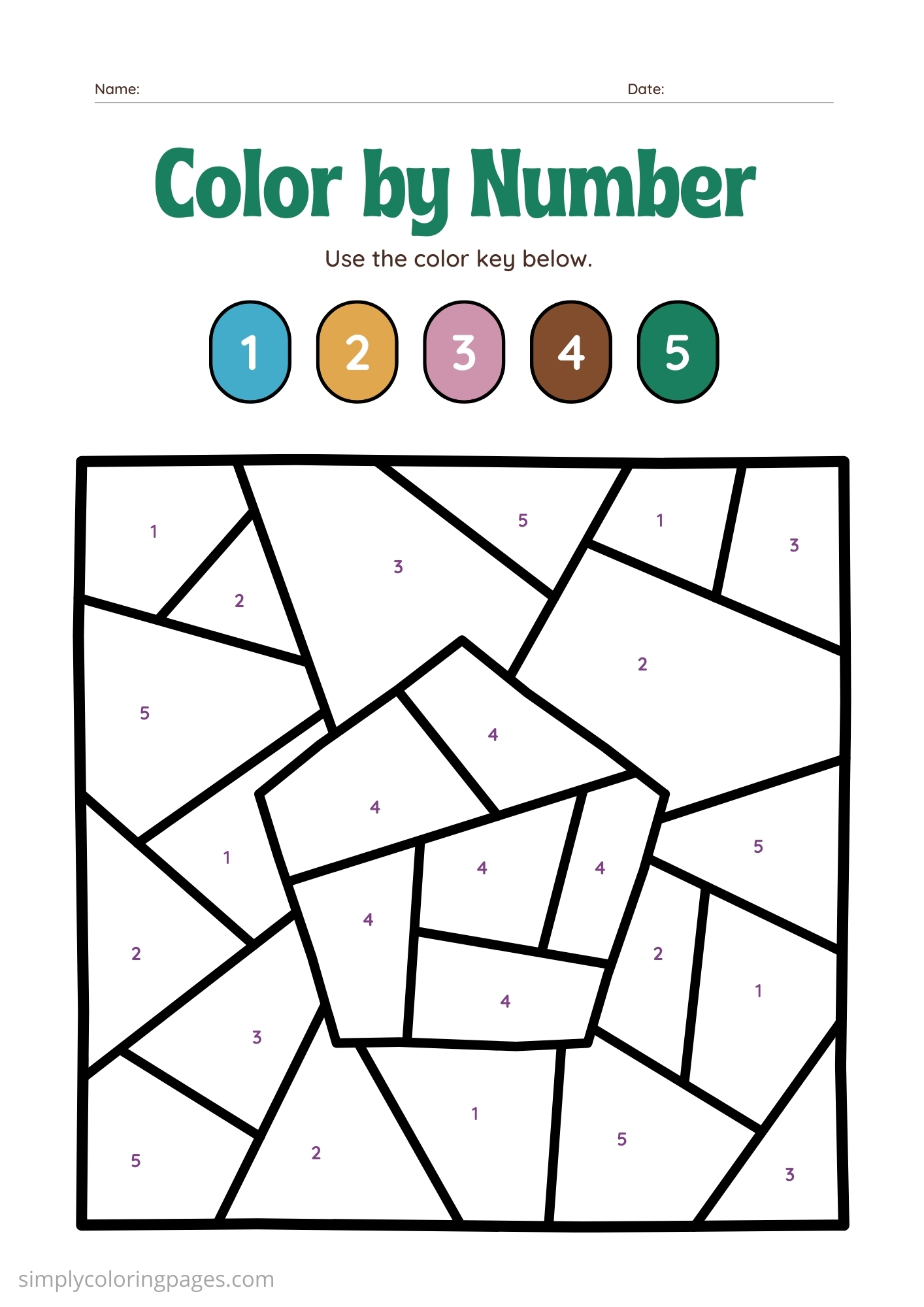 30+ Coloring by Number For Kids