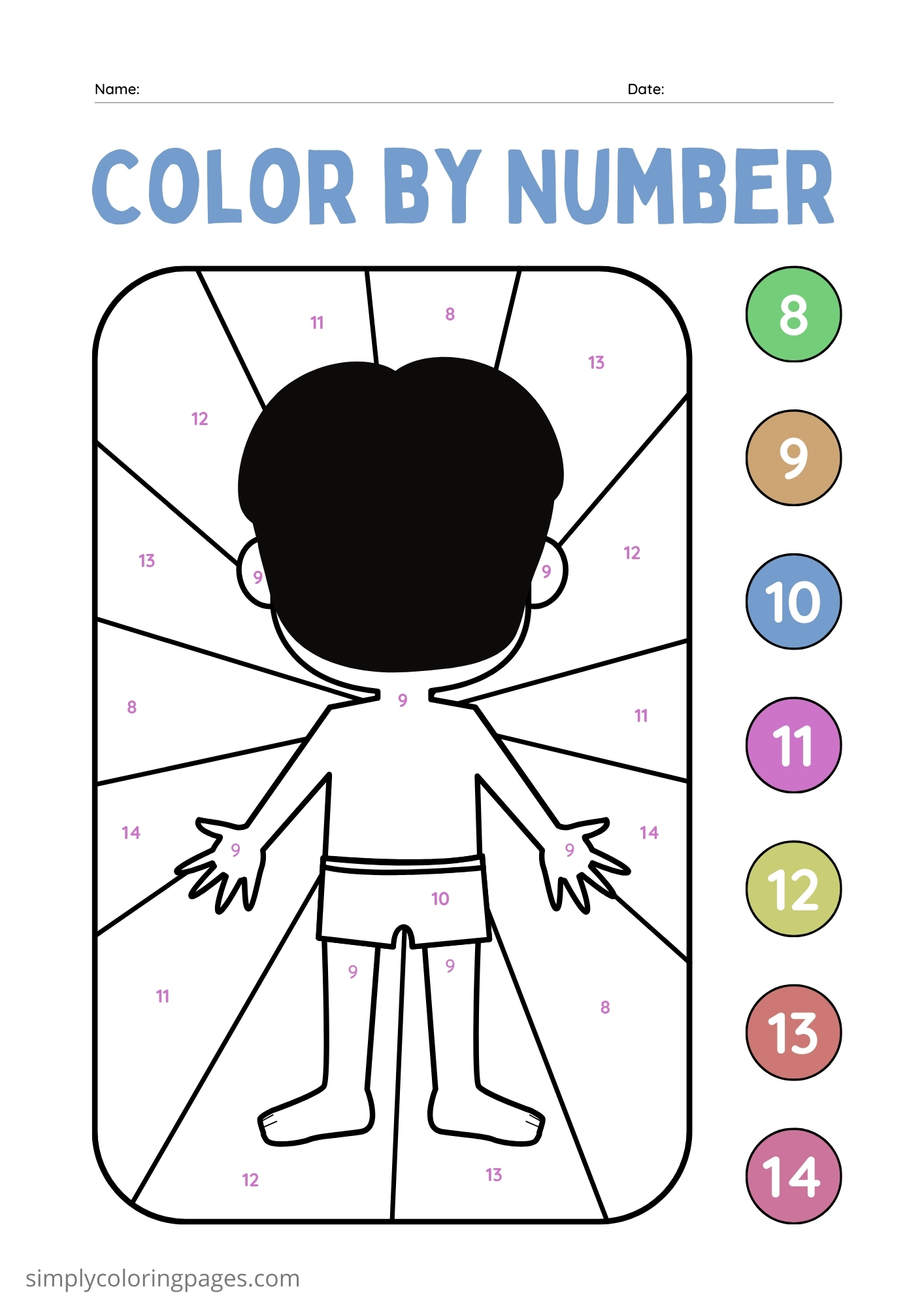 25+ Coloring by Number For Kids