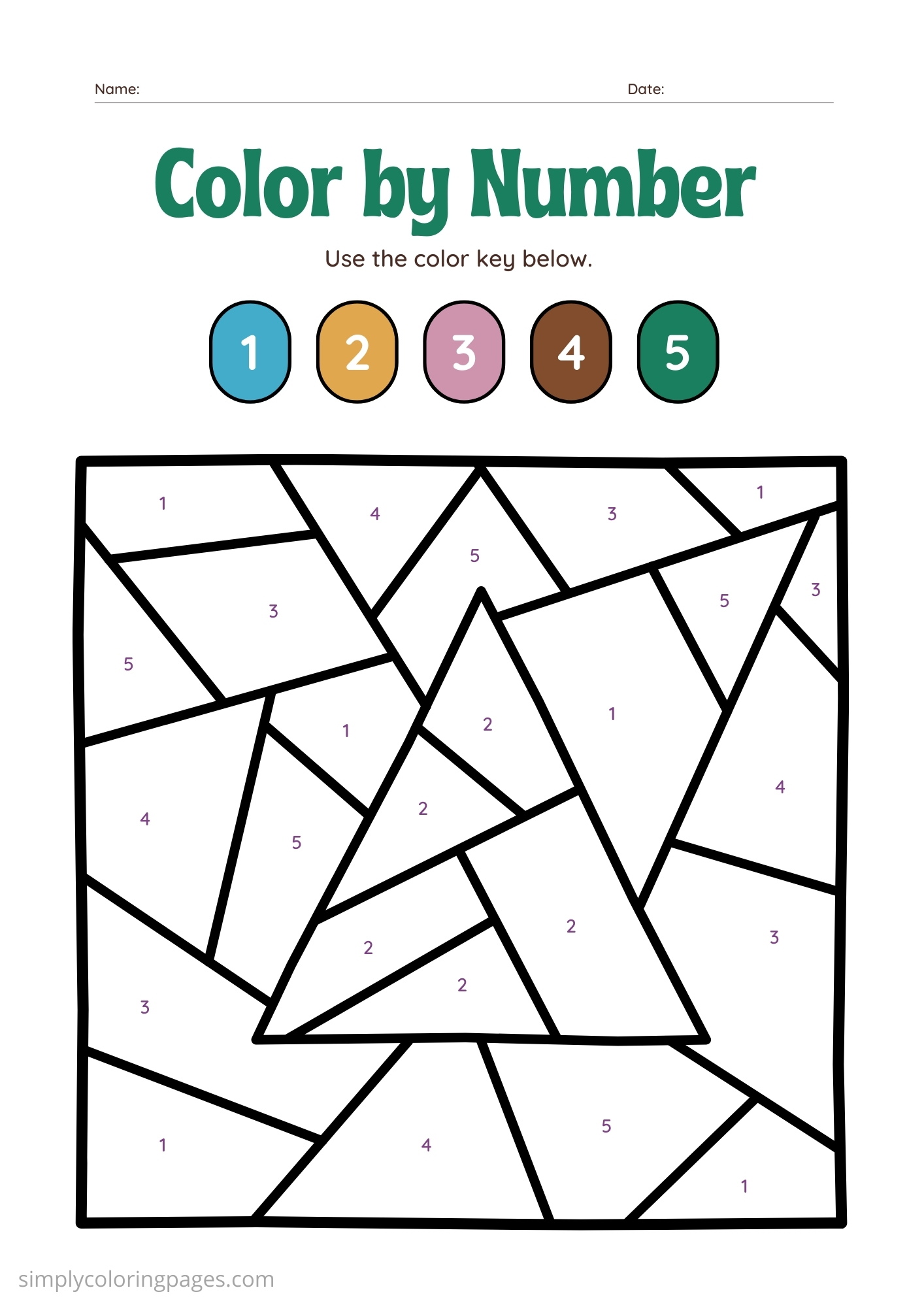 25+ Coloring by Number For Kids