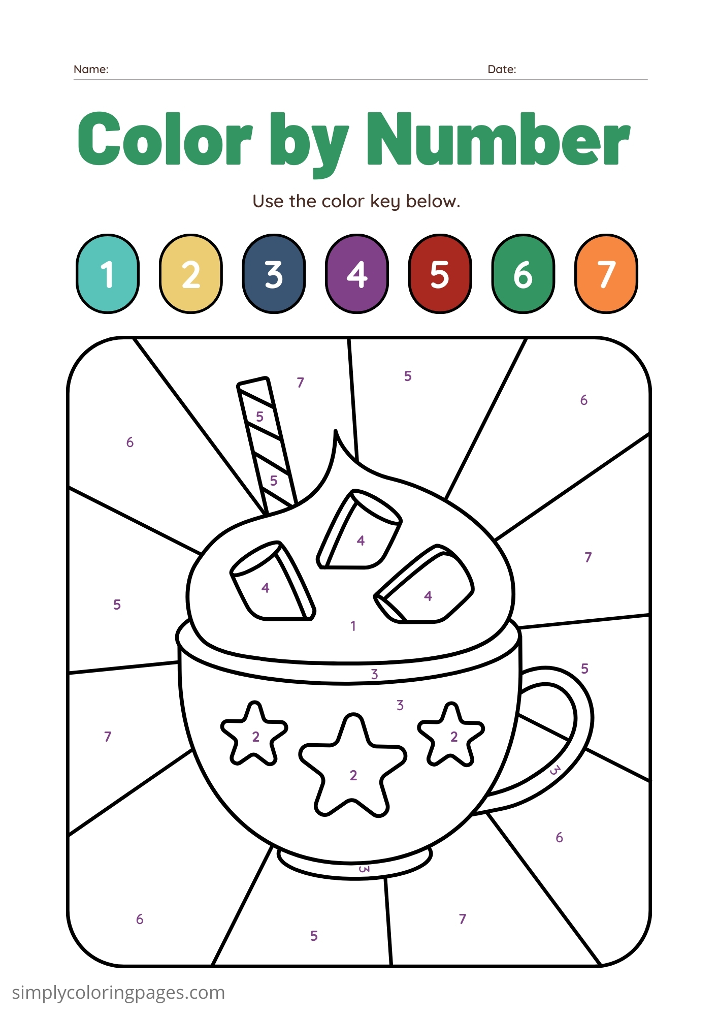 20+ Coloring by Number For Kids