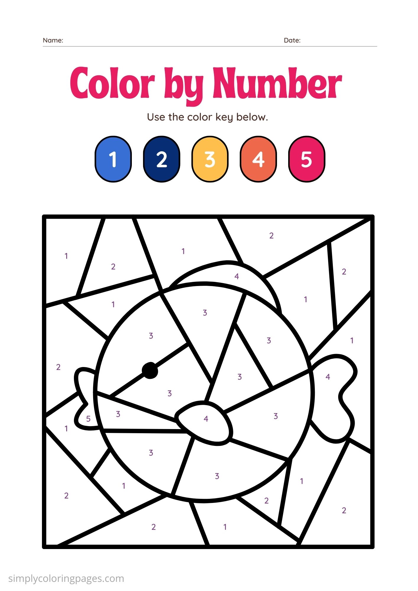 30+ Coloring by Number For Kids