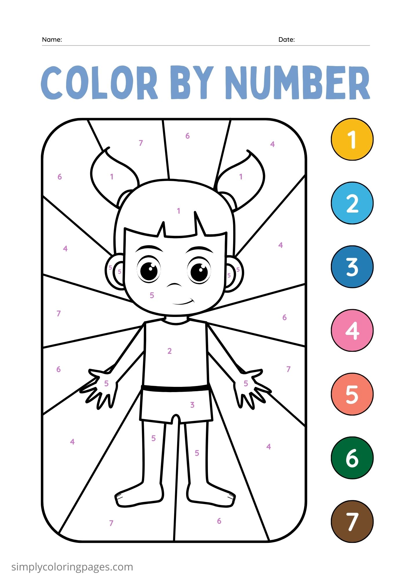 20+ Coloring by Number For Kids