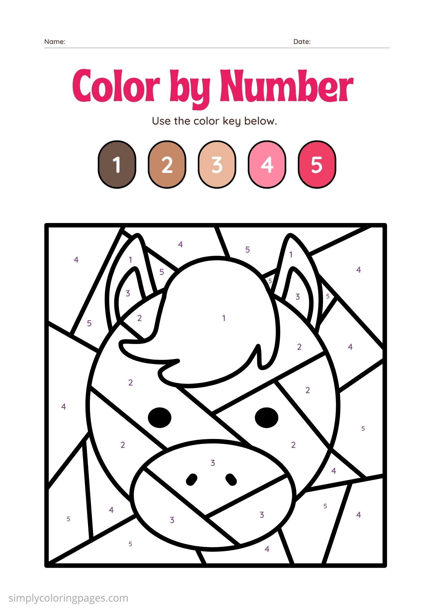 20+ Coloring by Number For Kids