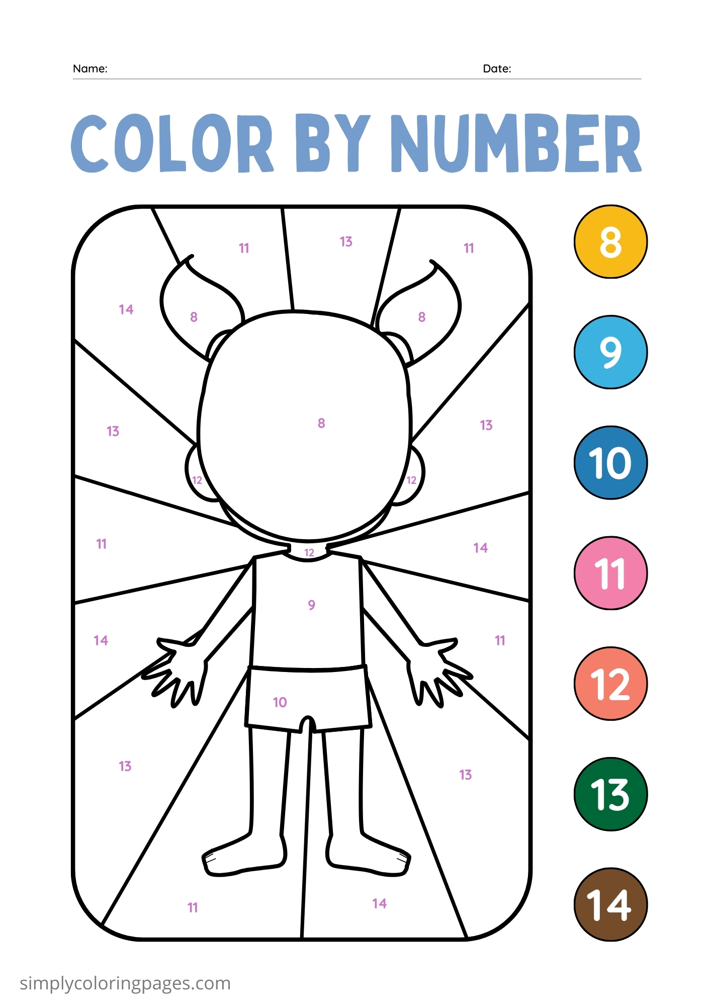 30+ Coloring by Number For Kids