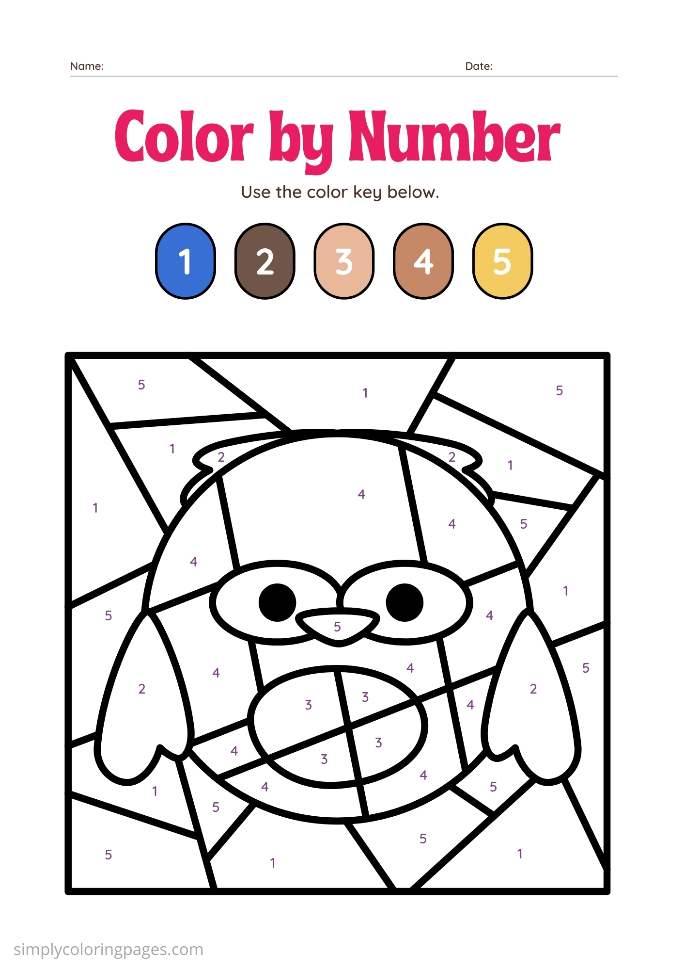 25+ Coloring by Number For Kids