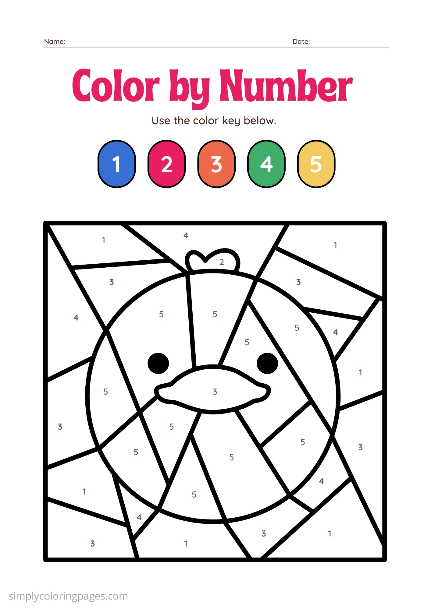 25+ Coloring by Number For Kids