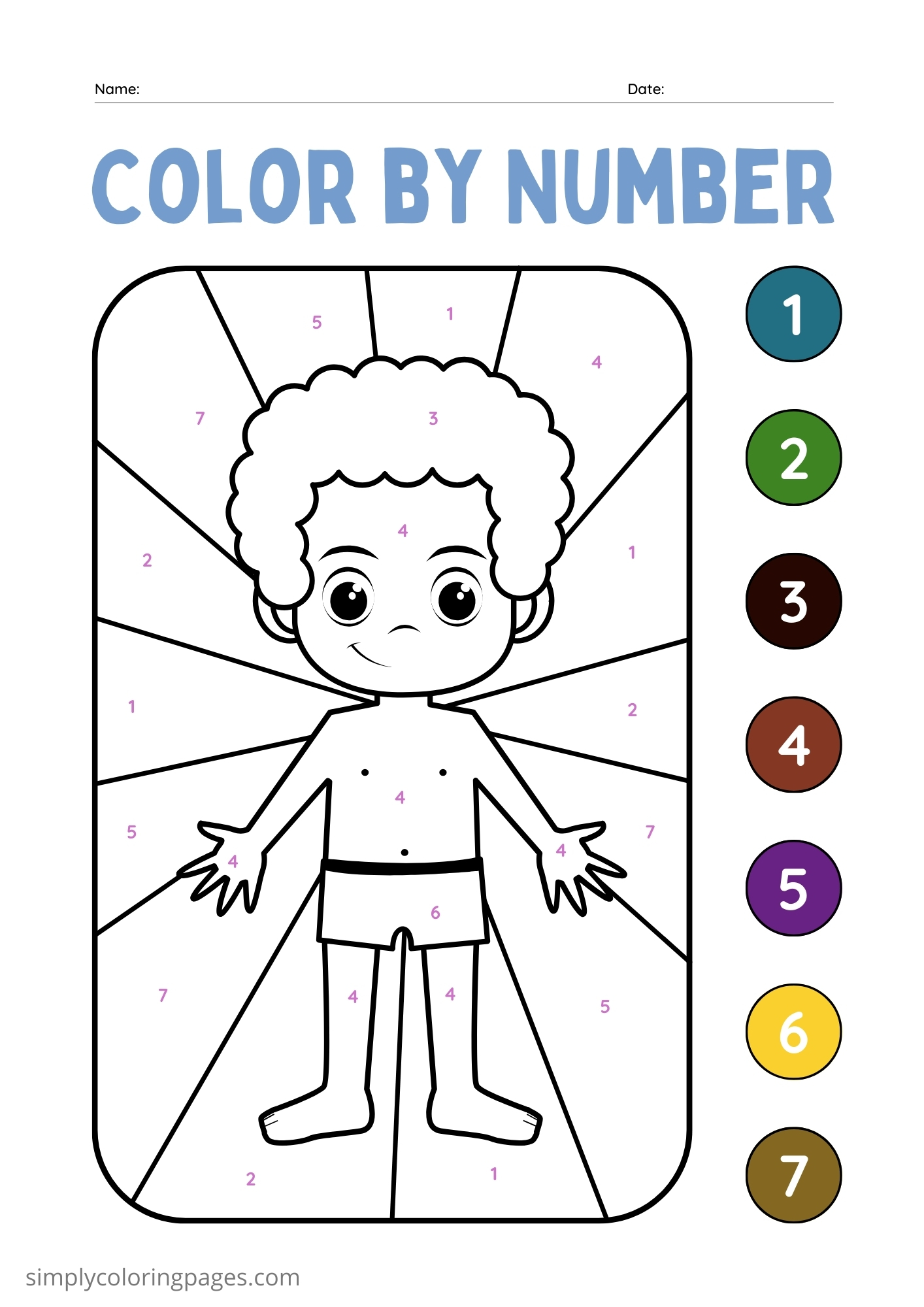 30+ Coloring by Number For Kids