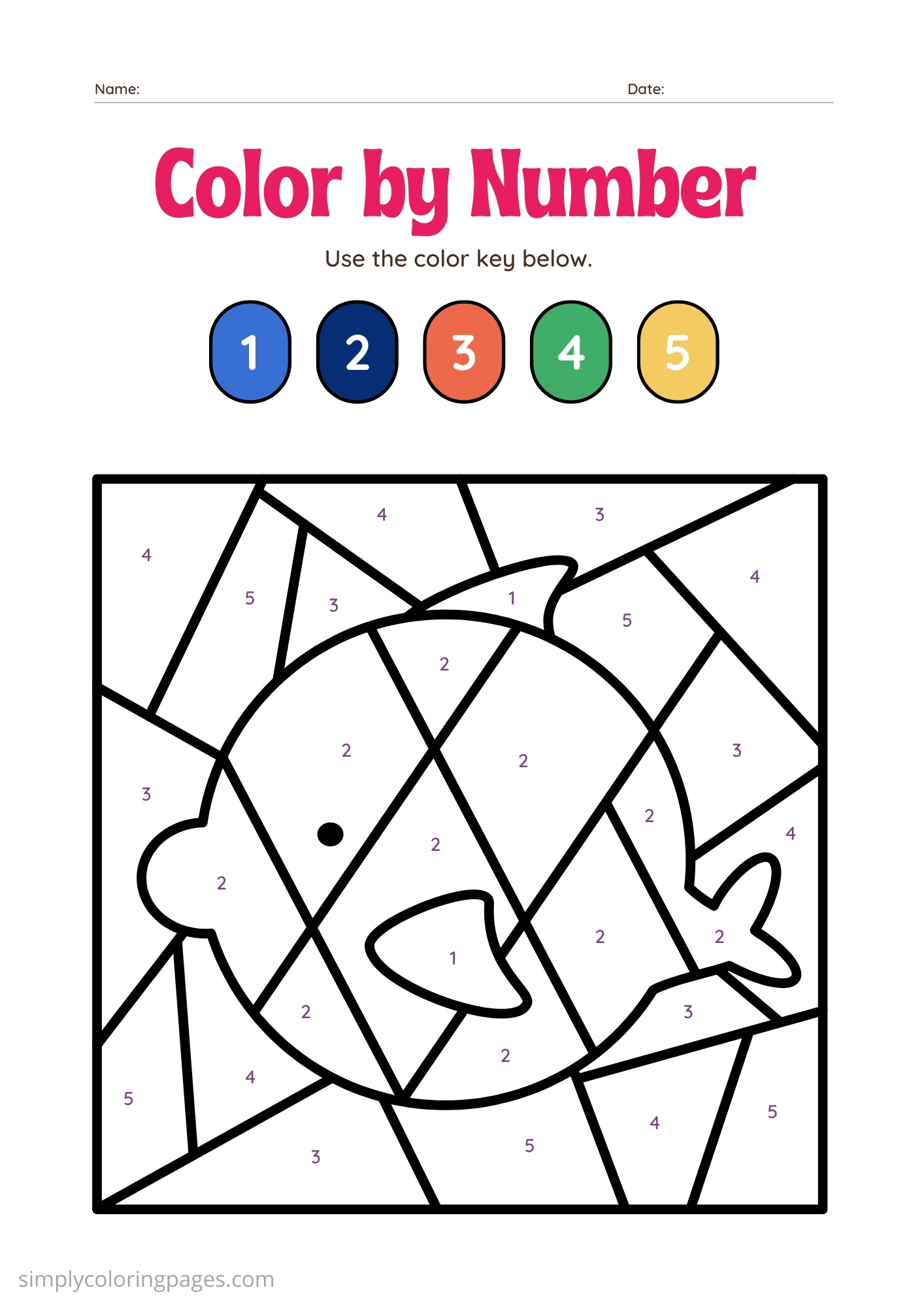 25+ Coloring by Number For Kids