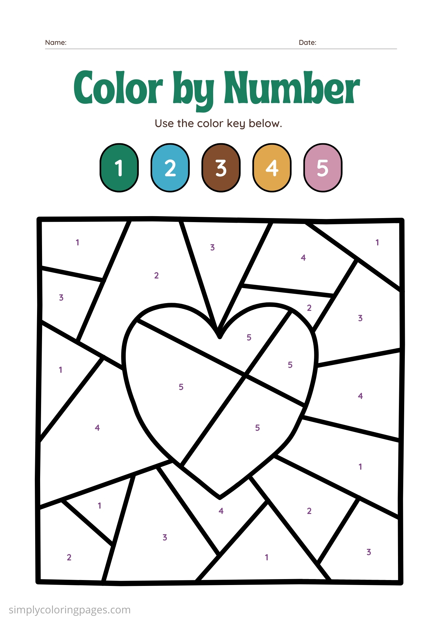 25+ Coloring by Number For Kids