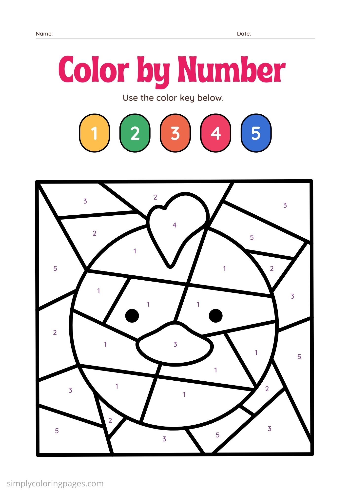 25+ Coloring by Number For Kids