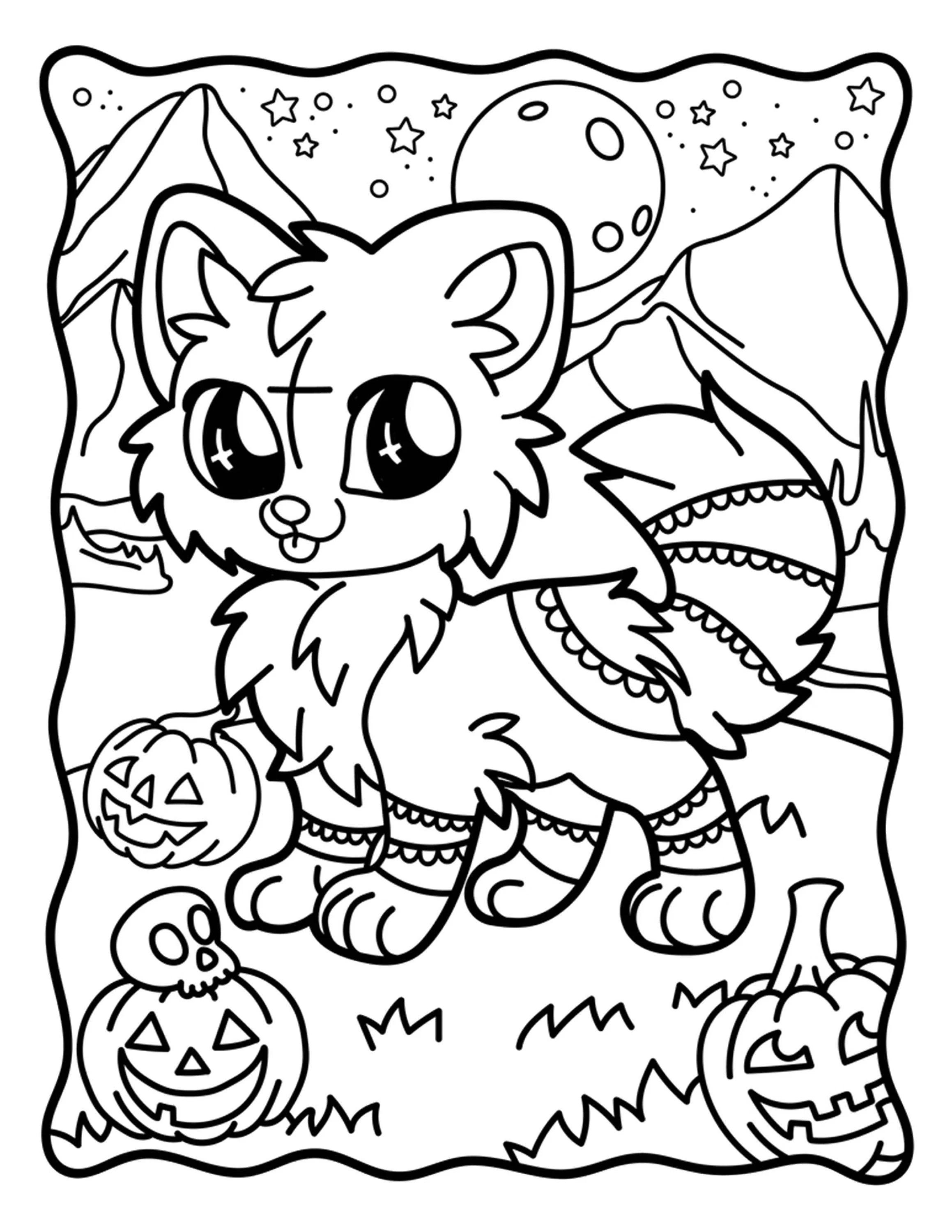 25+ Cute Halloween Coloring Pages