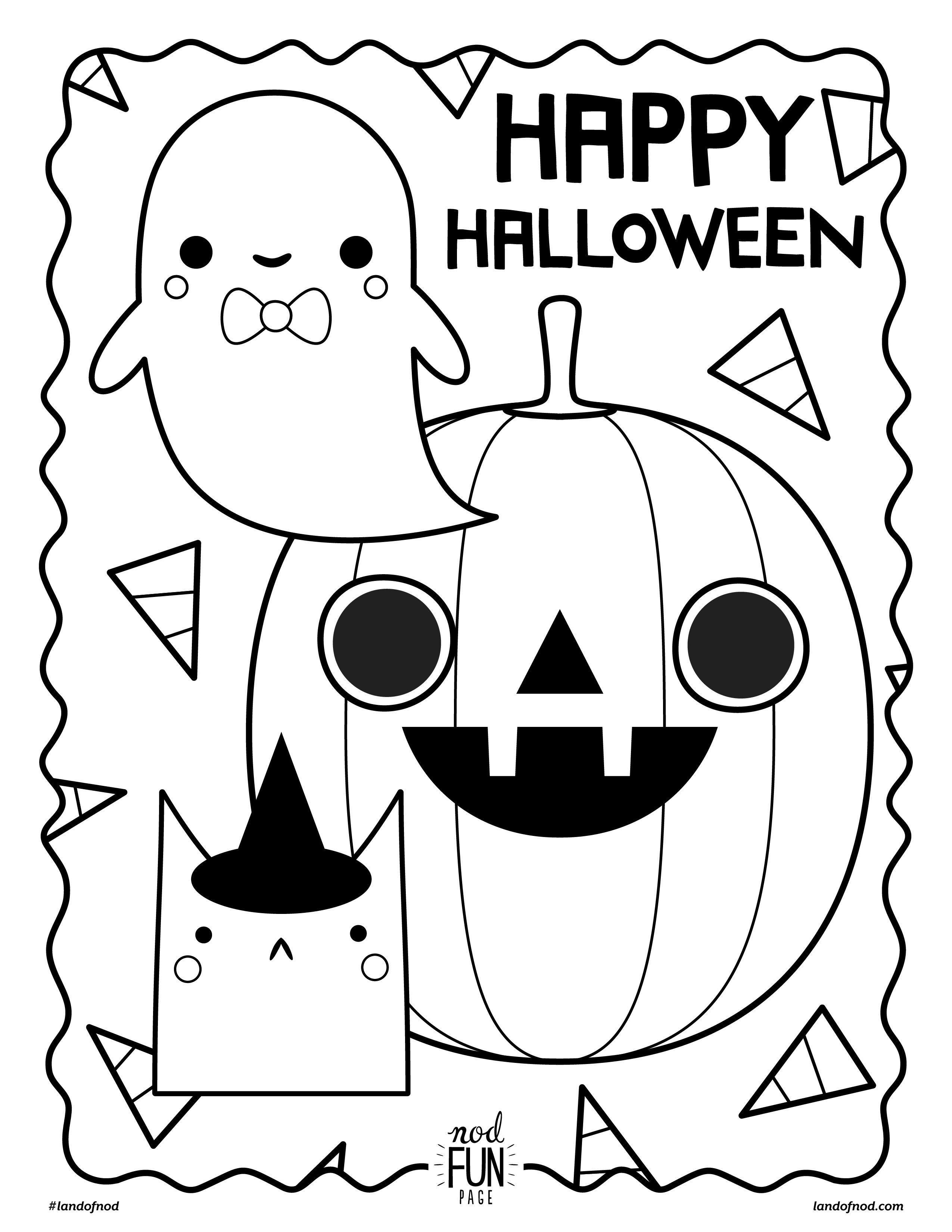 30+ Cute Halloween Coloring Pages