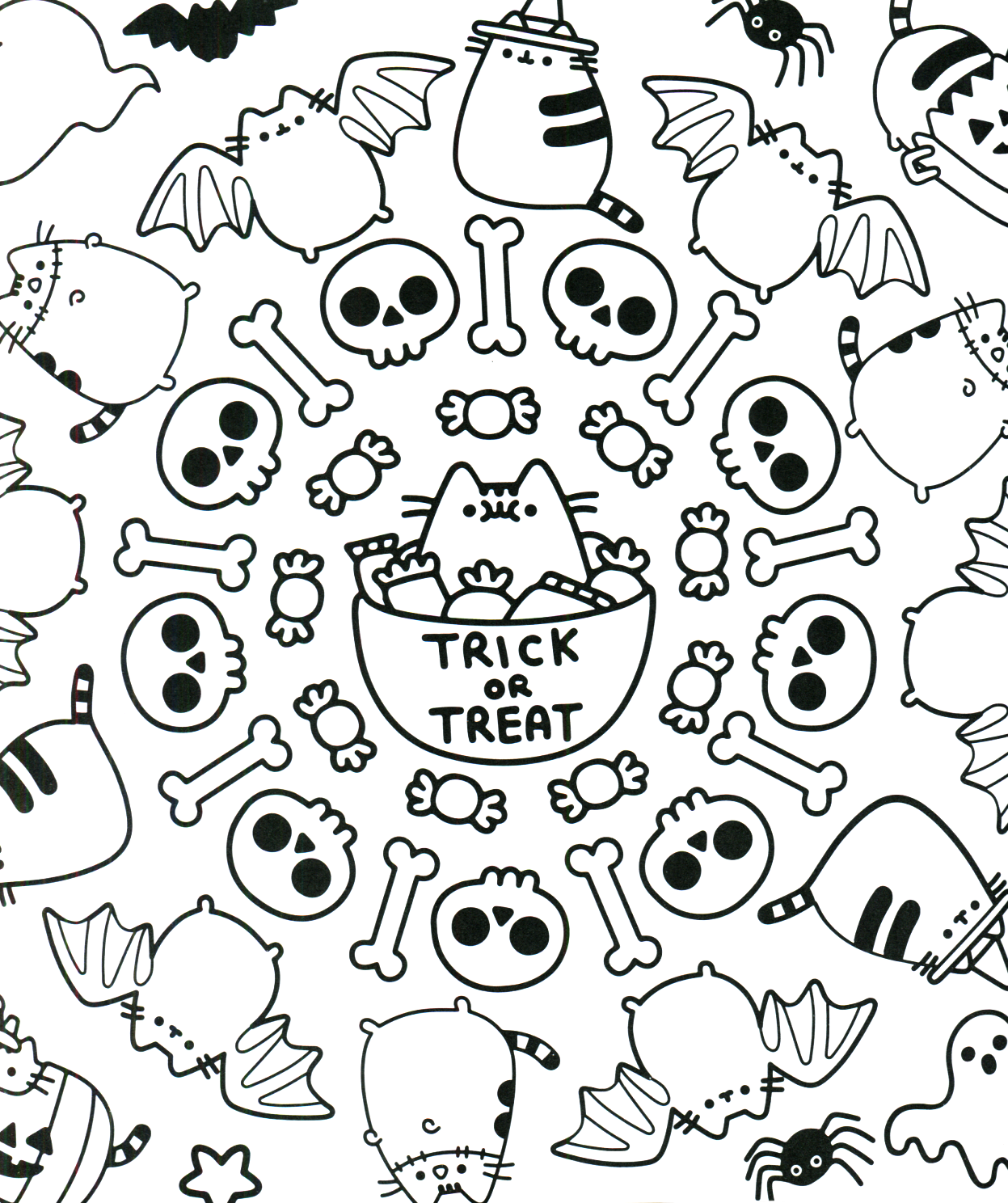 30+ Cute Halloween Coloring Pages