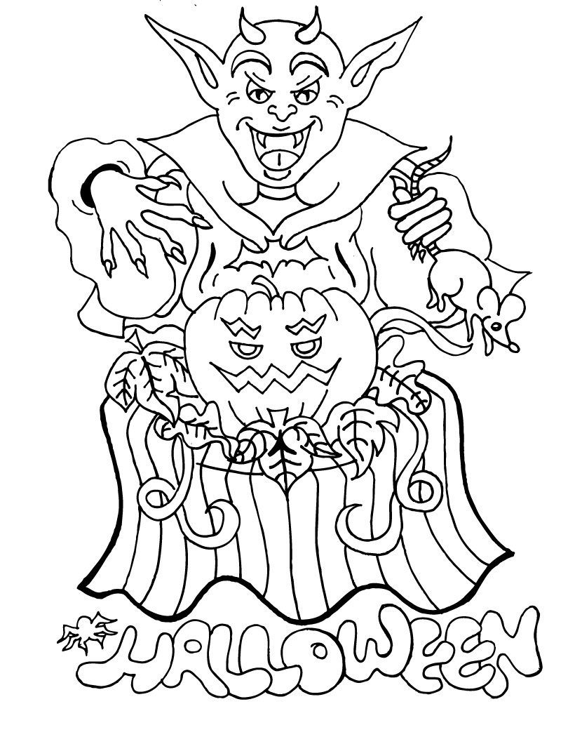 20+ Halloween Coloring Pages