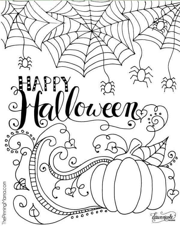 20+ Halloween Coloring Pages