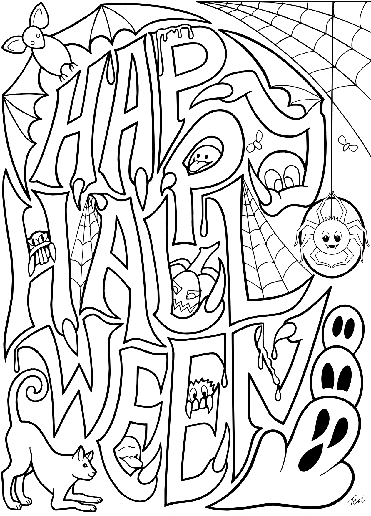 20+ Halloween Coloring Pages