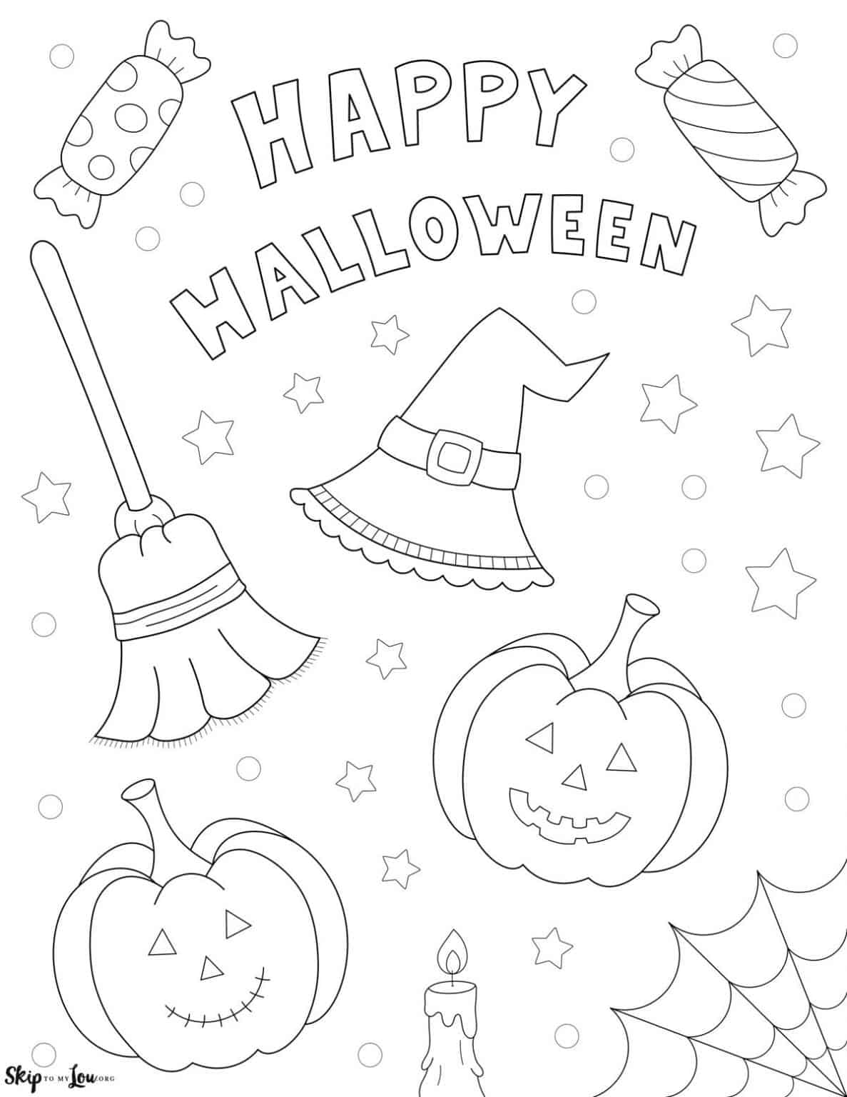 15+ Halloween Coloring Pages