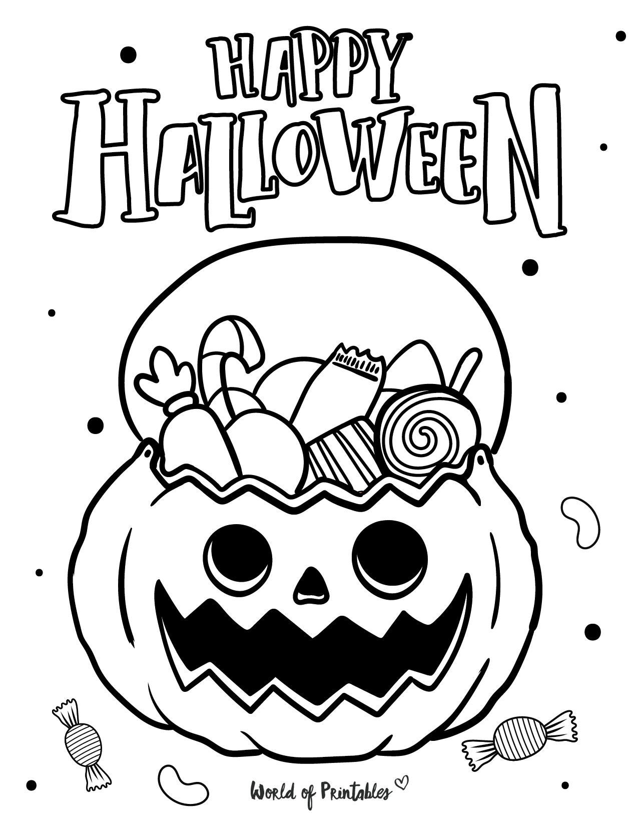 15+ Halloween Coloring Pages