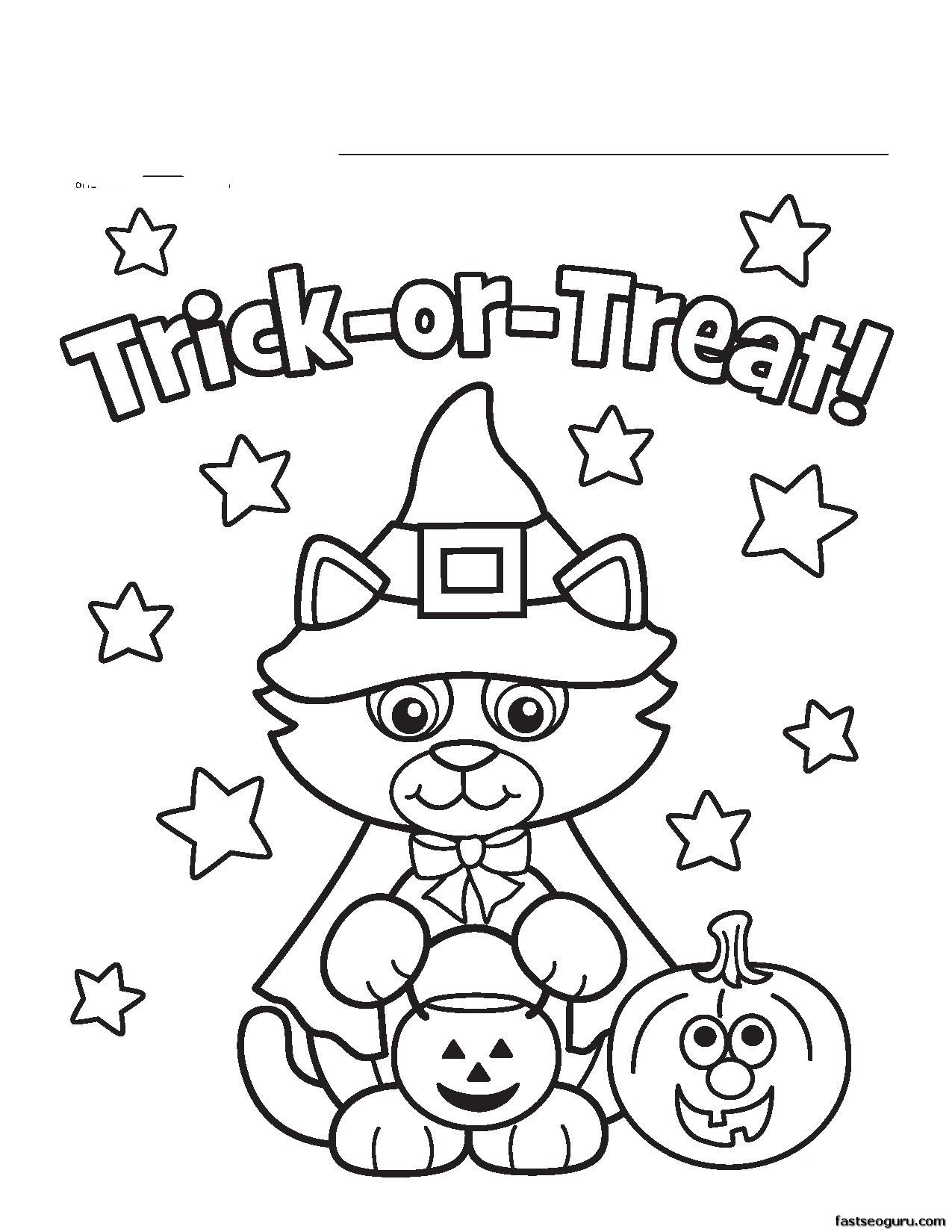 15+ Halloween Coloring Pages