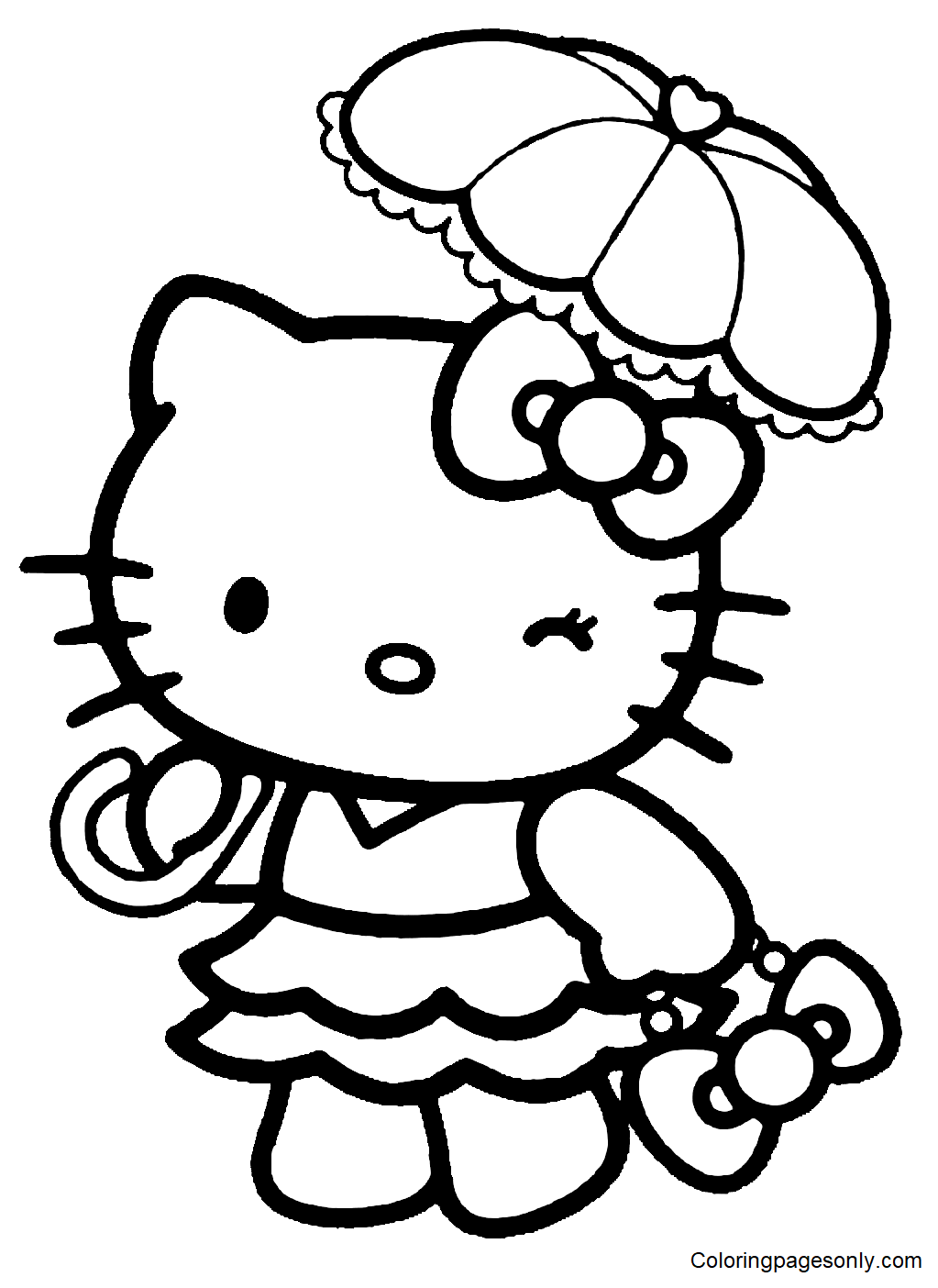 30+ Hello Kitty Coloring Pages for Kids