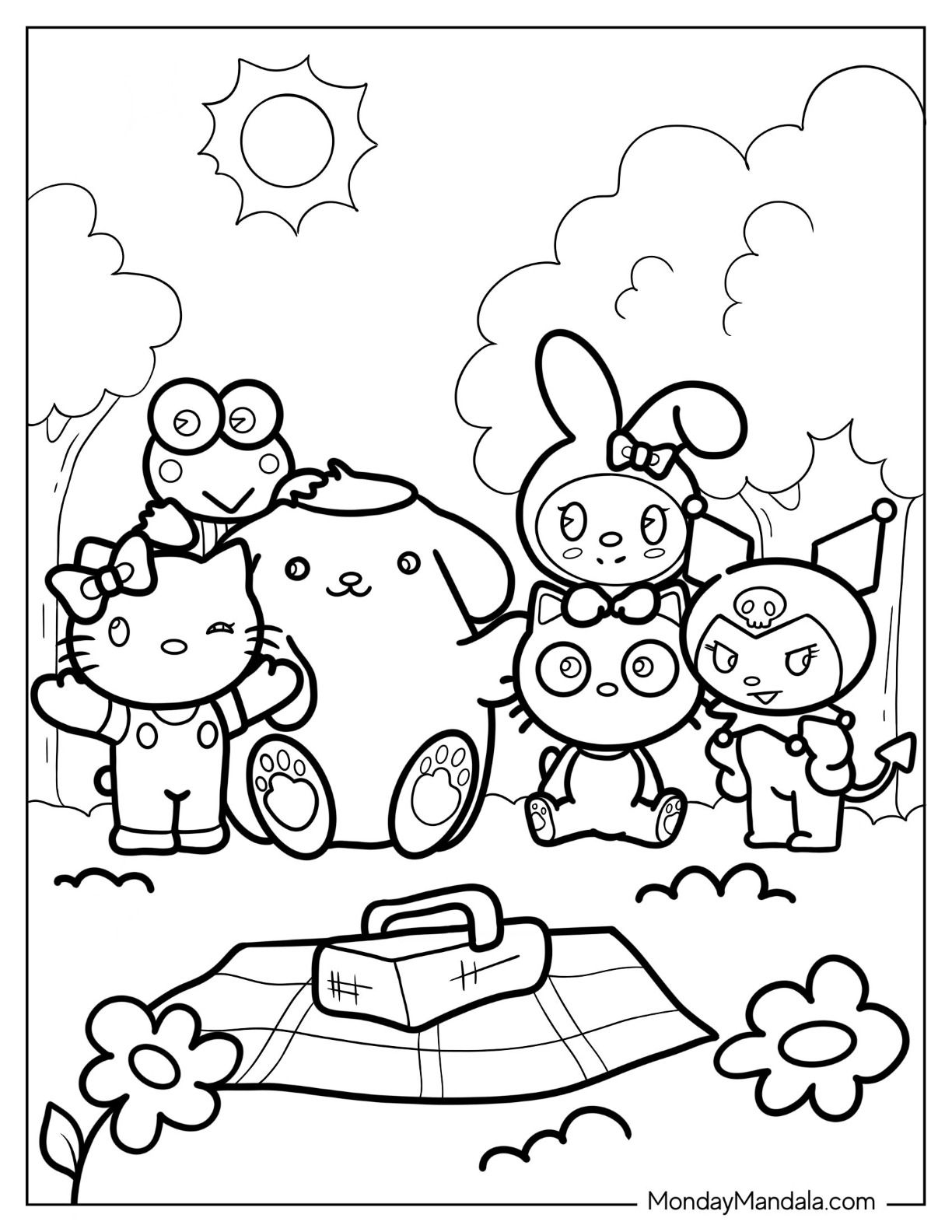 20+ Sanrio Coloring Pages for Kids