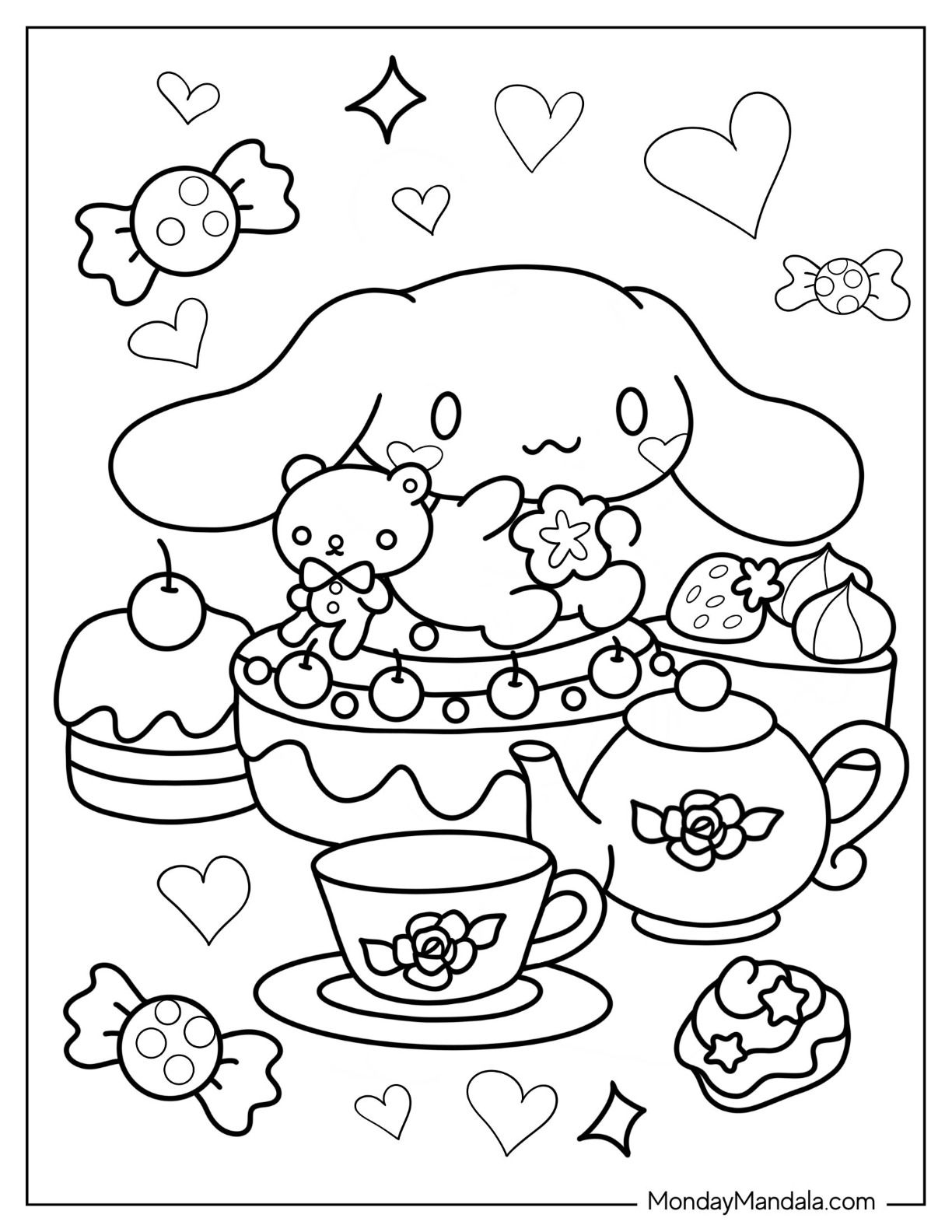 15+ Sanrio Coloring Pages for Kids