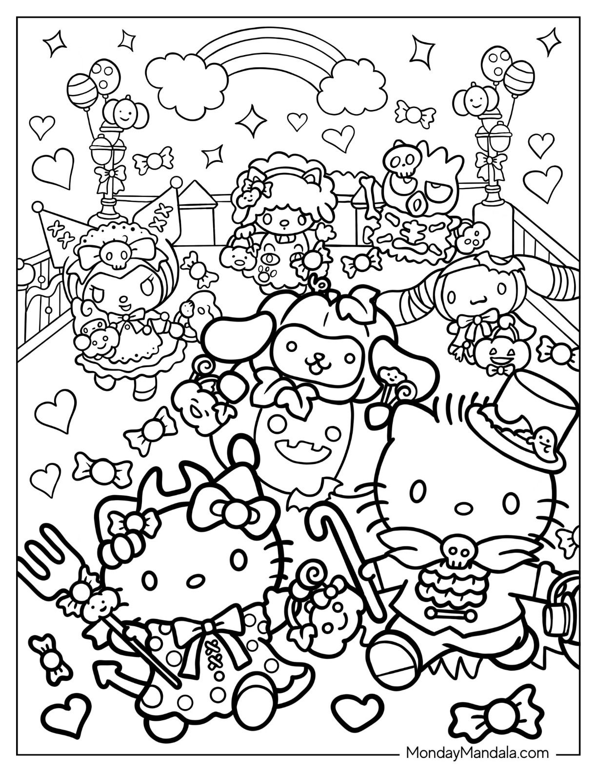 20+ Sanrio Coloring Pages for Kids