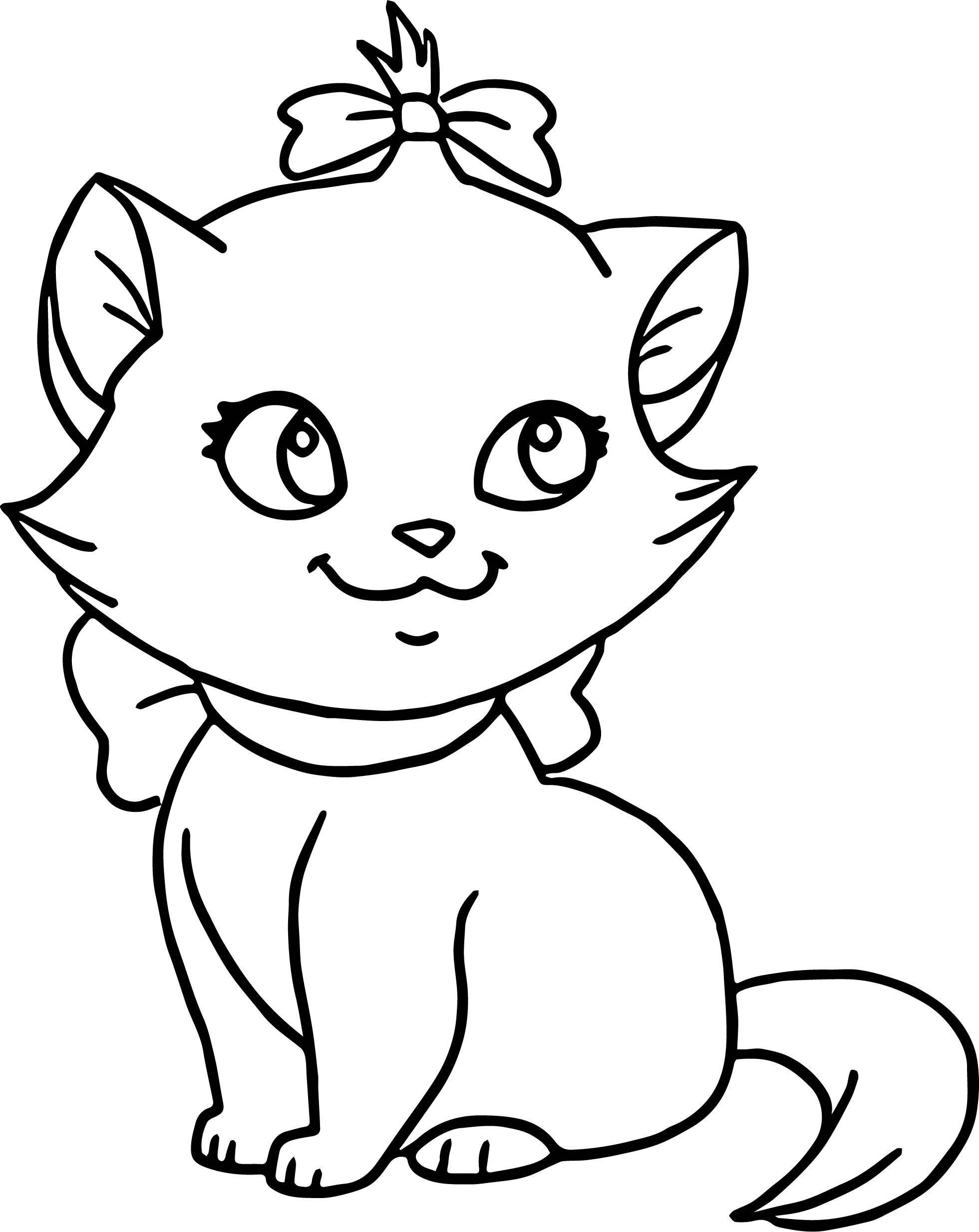 20 Cat drawing coloring sheet