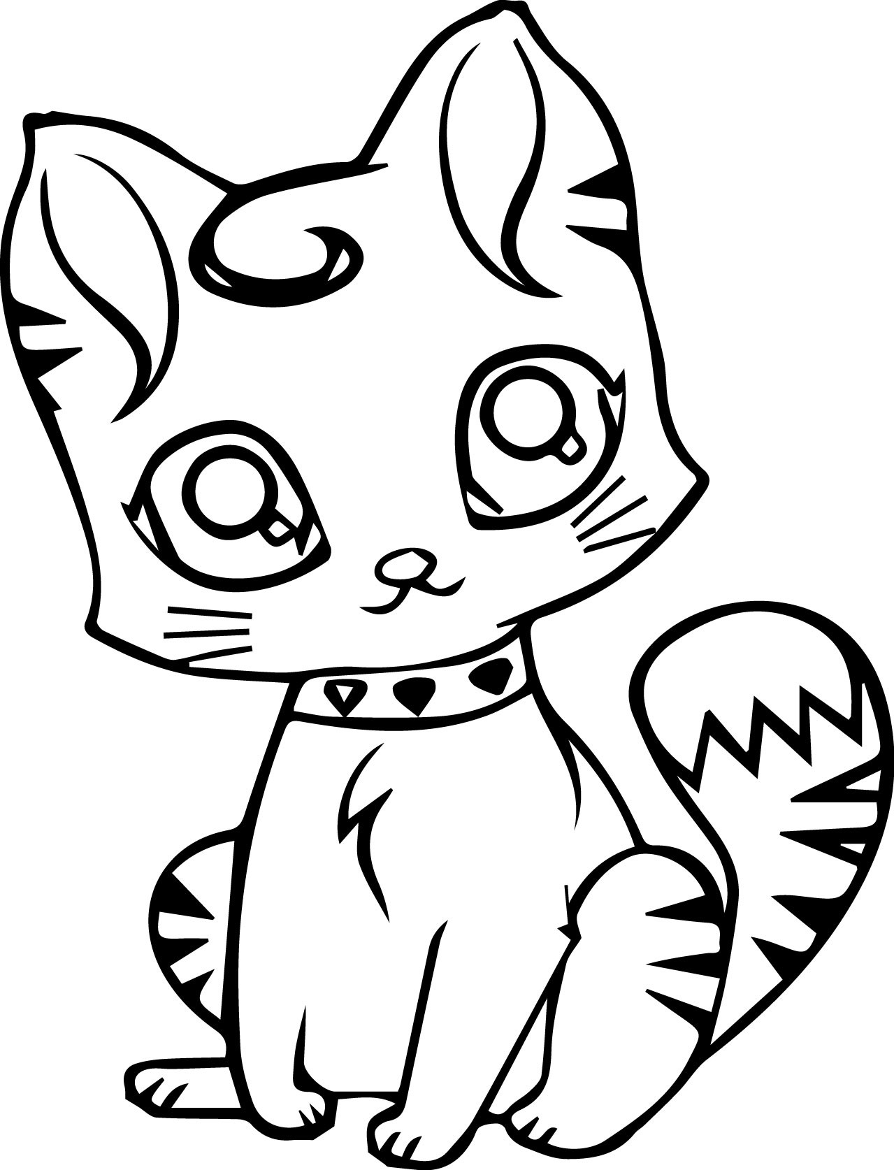 35 Cat face coloring sheet