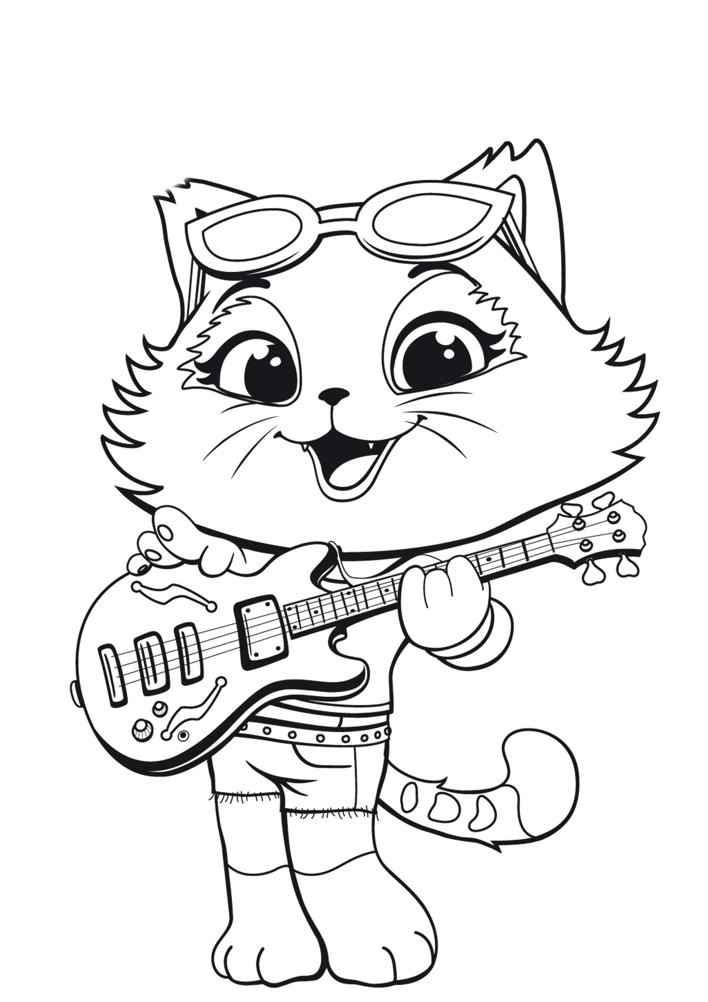 35 Cat lovers coloring sheet
