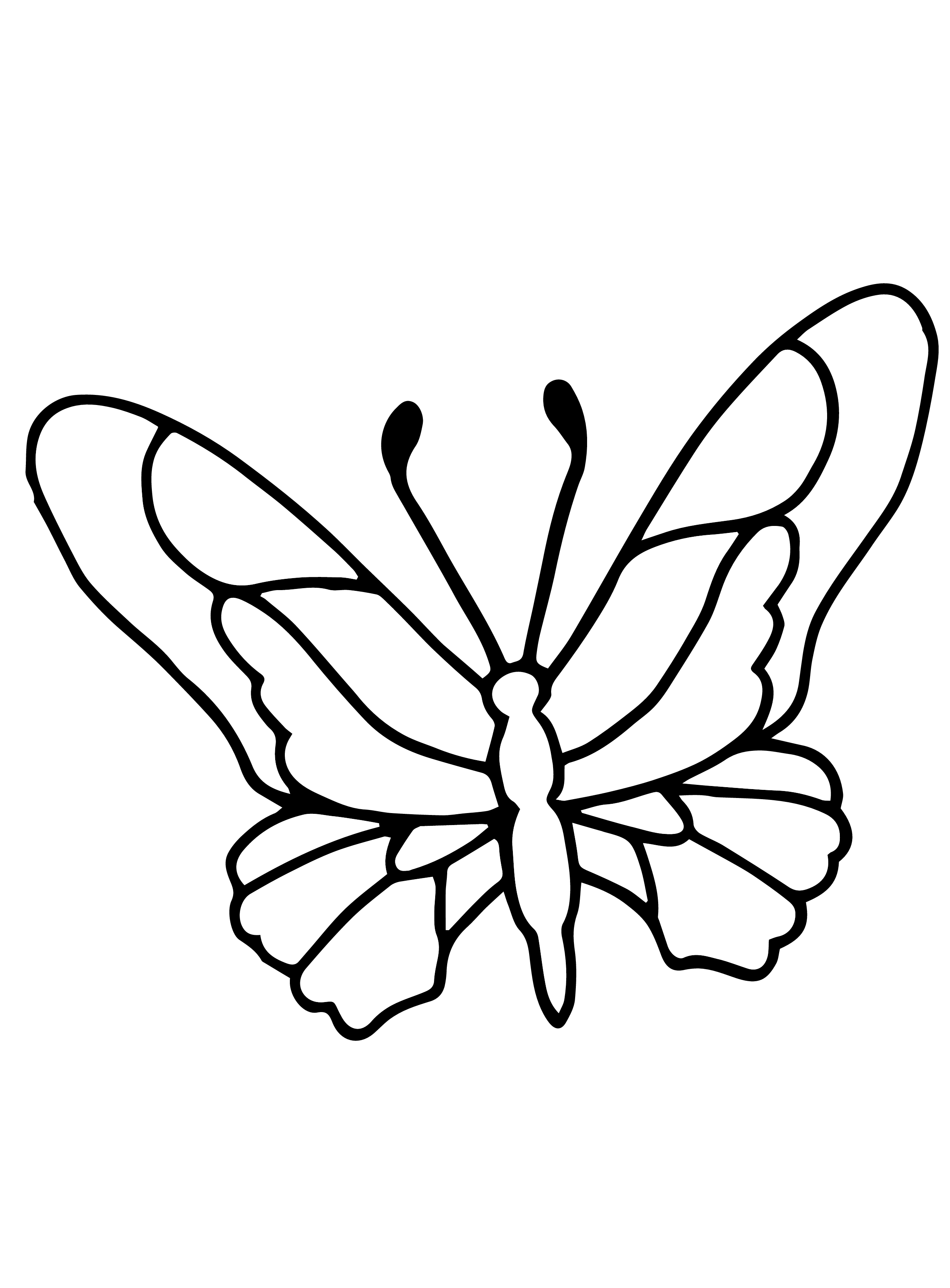 Big Butterfly Coloring Pages