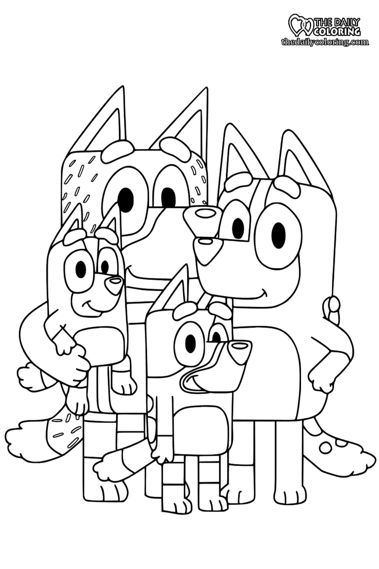 Bluey Adventures Coloring Pages