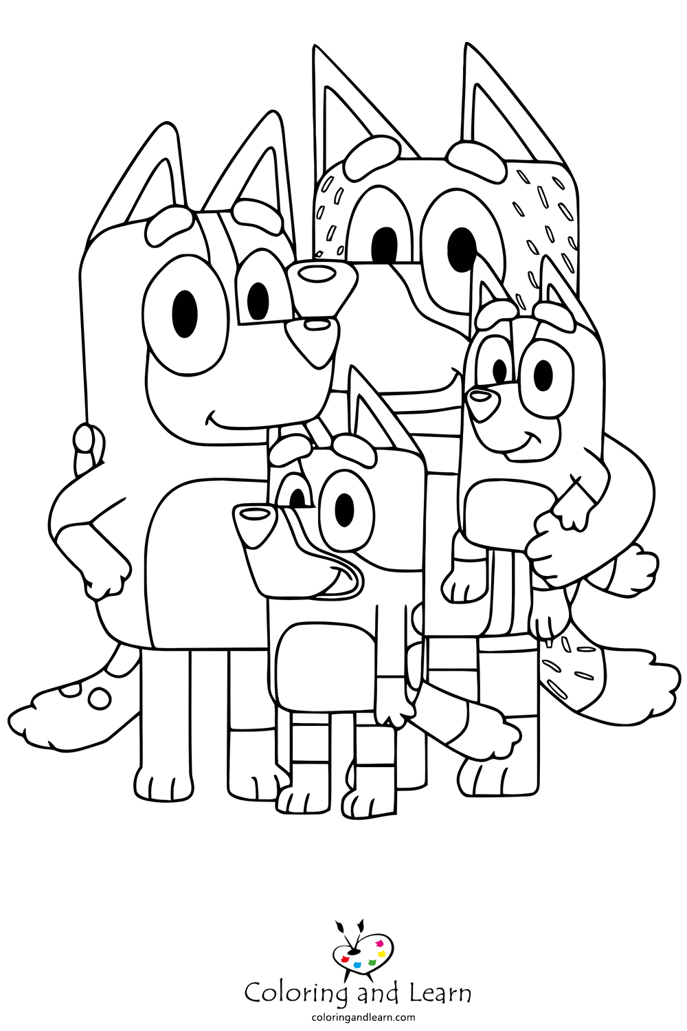 Bluey And Friends Coloring Pages