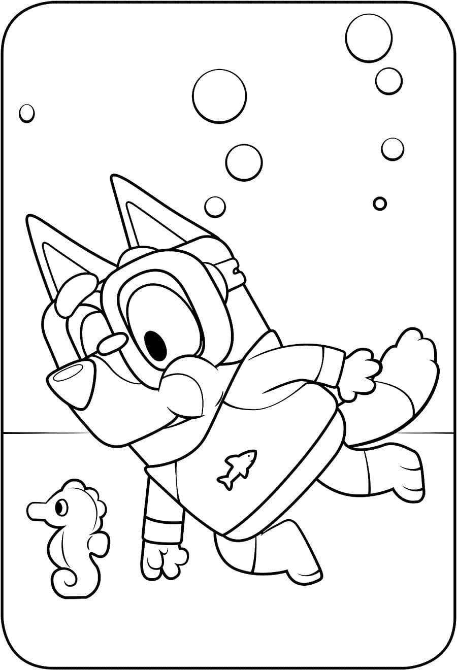 Bluey And Friends Free Coloring Pages