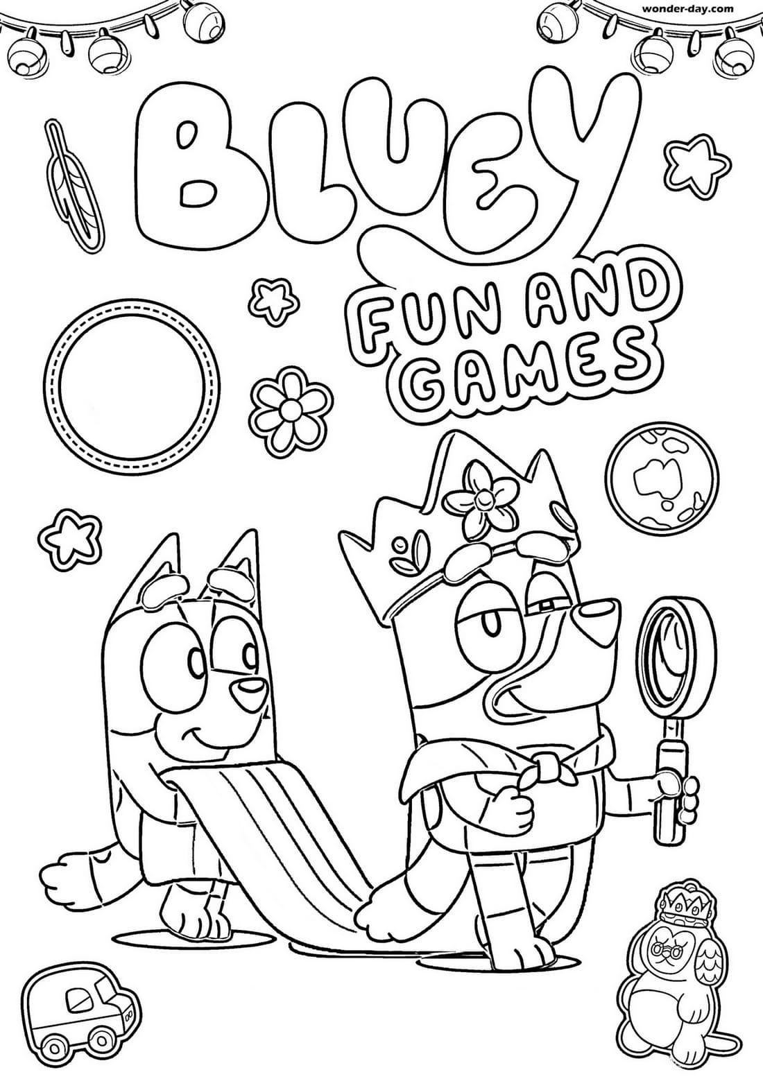 Bluey And Mum Coloring Pages