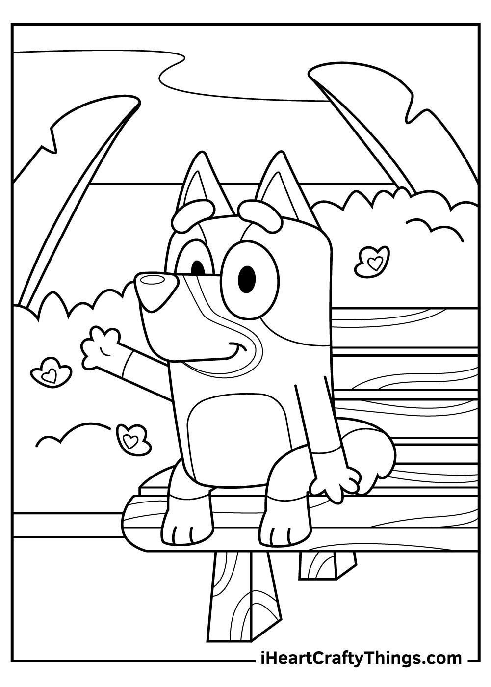 Bluey Cartoon Coloring Pages