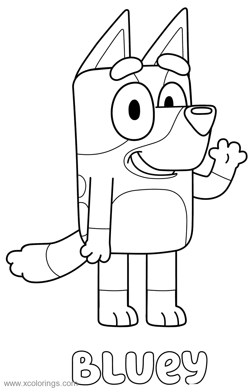 Bluey Character Coloring Pages