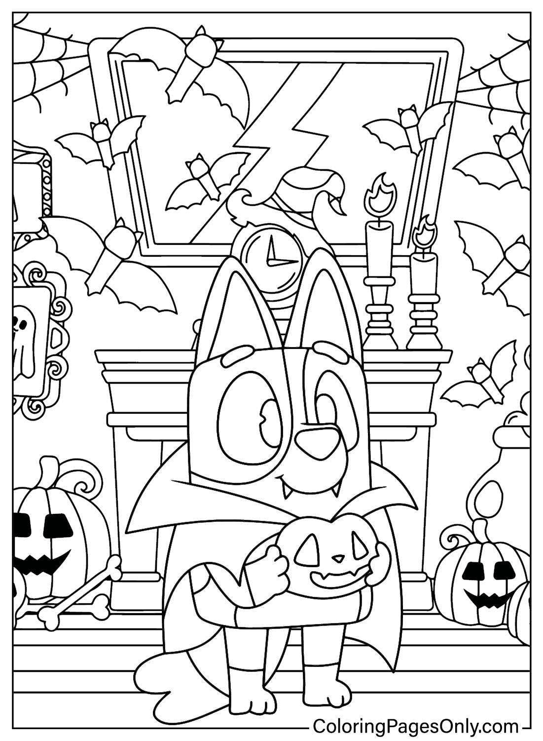 Bluey Coloring Pages Halloween Costume