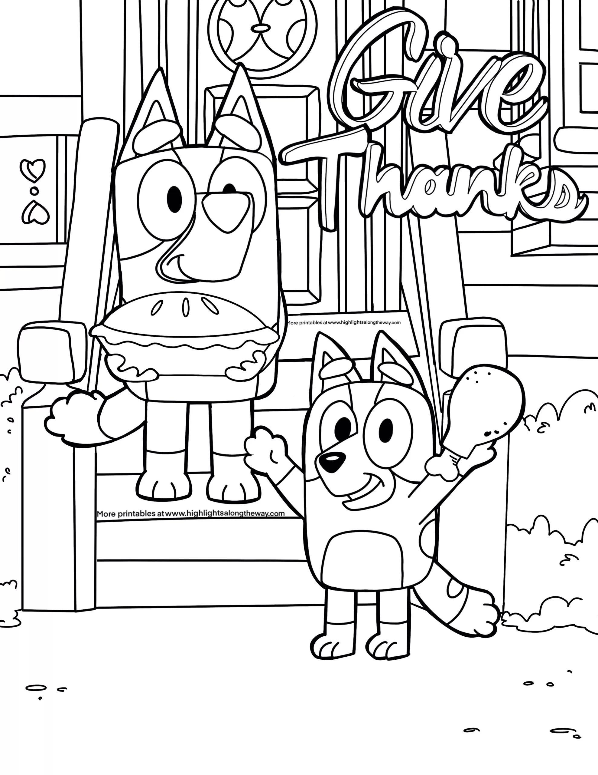 Bluey Coloring Pages Halloween Edition