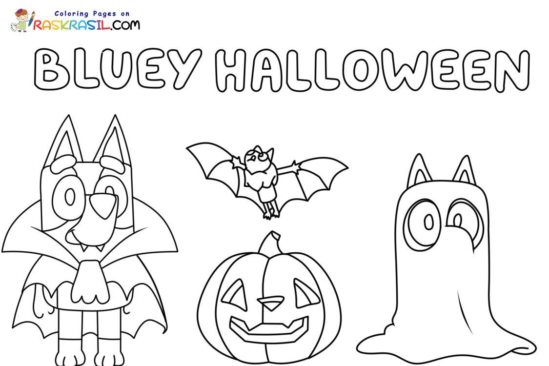 Bluey Coloring Pages Halloween Girl