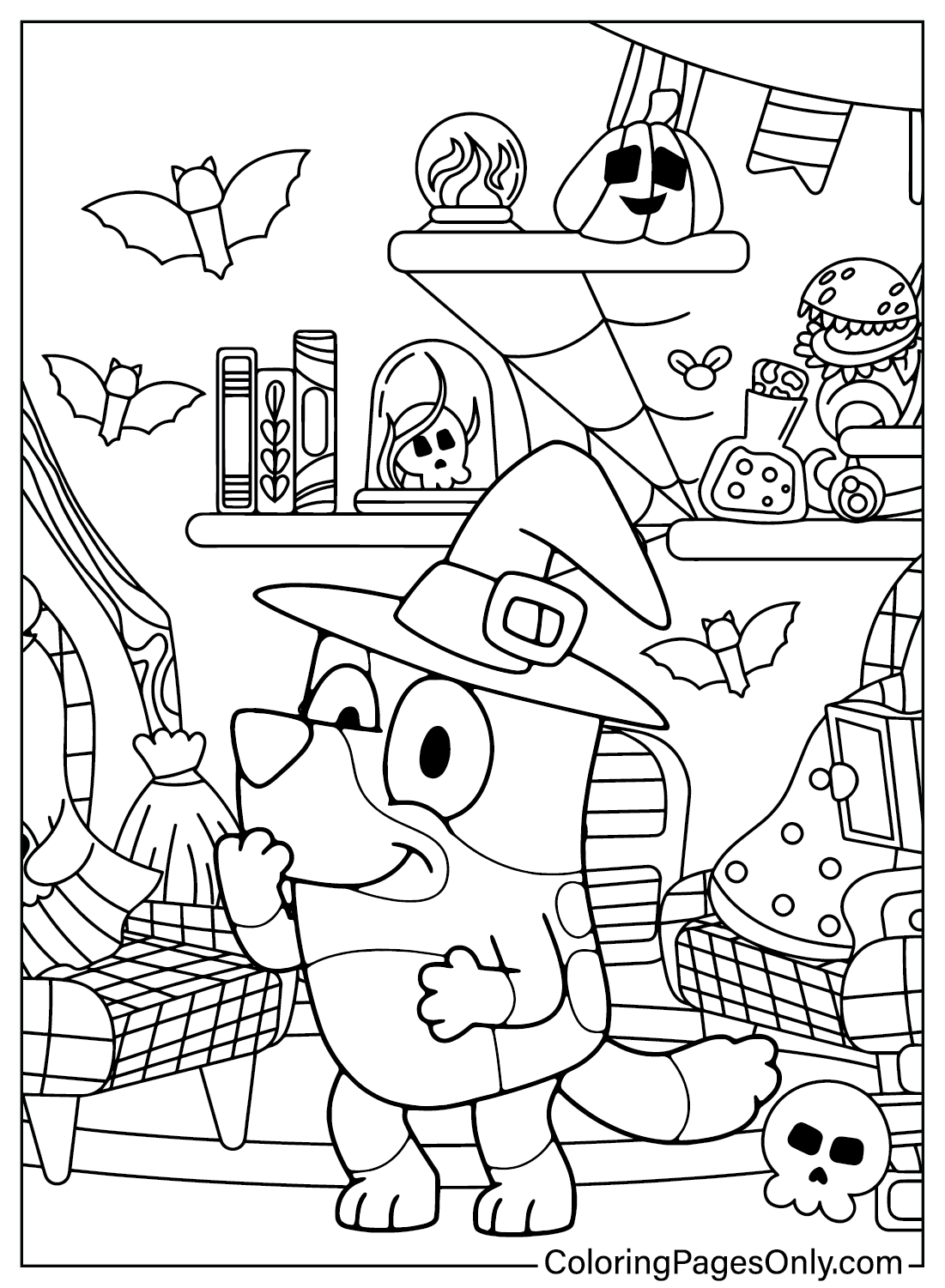 Bluey Coloring Pages Halloween