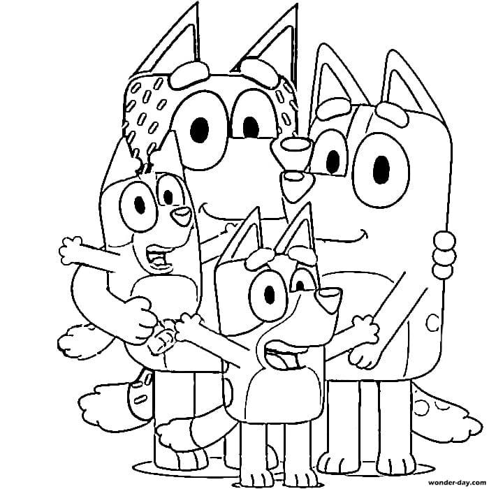 Bluey Friends Coloring Pages