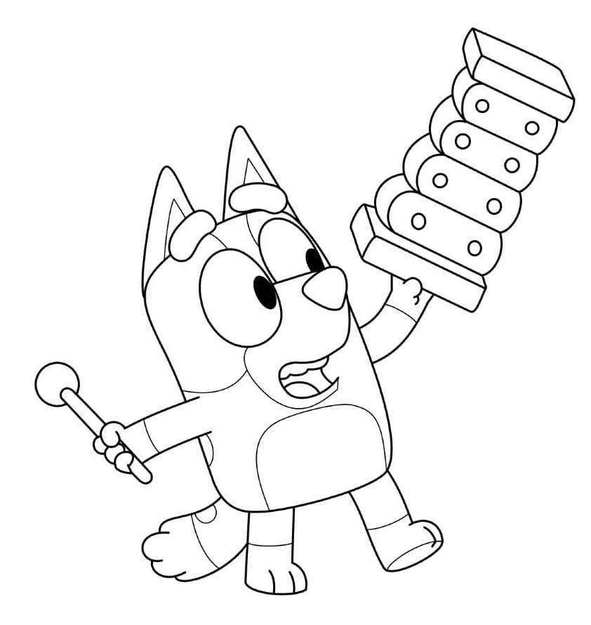 Bluey Playtime Coloring Pages