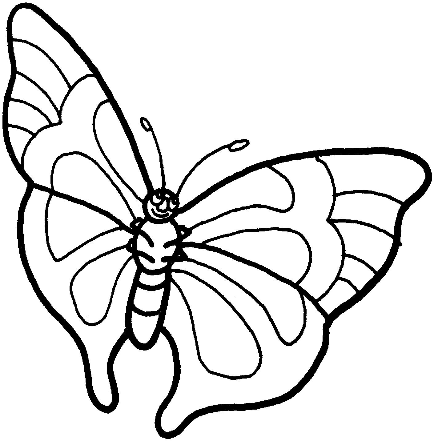 Butterfly Coloring Page Easy For Kids