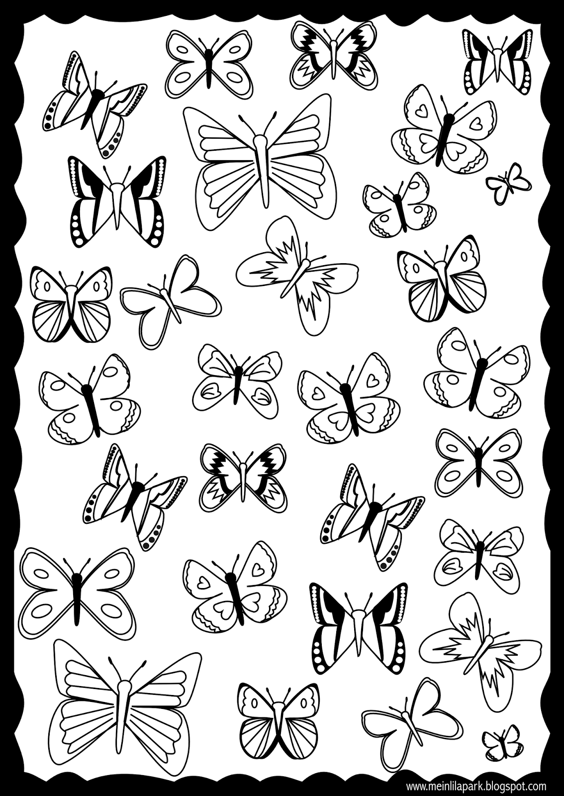 Butterfly Coloring Pages Kids