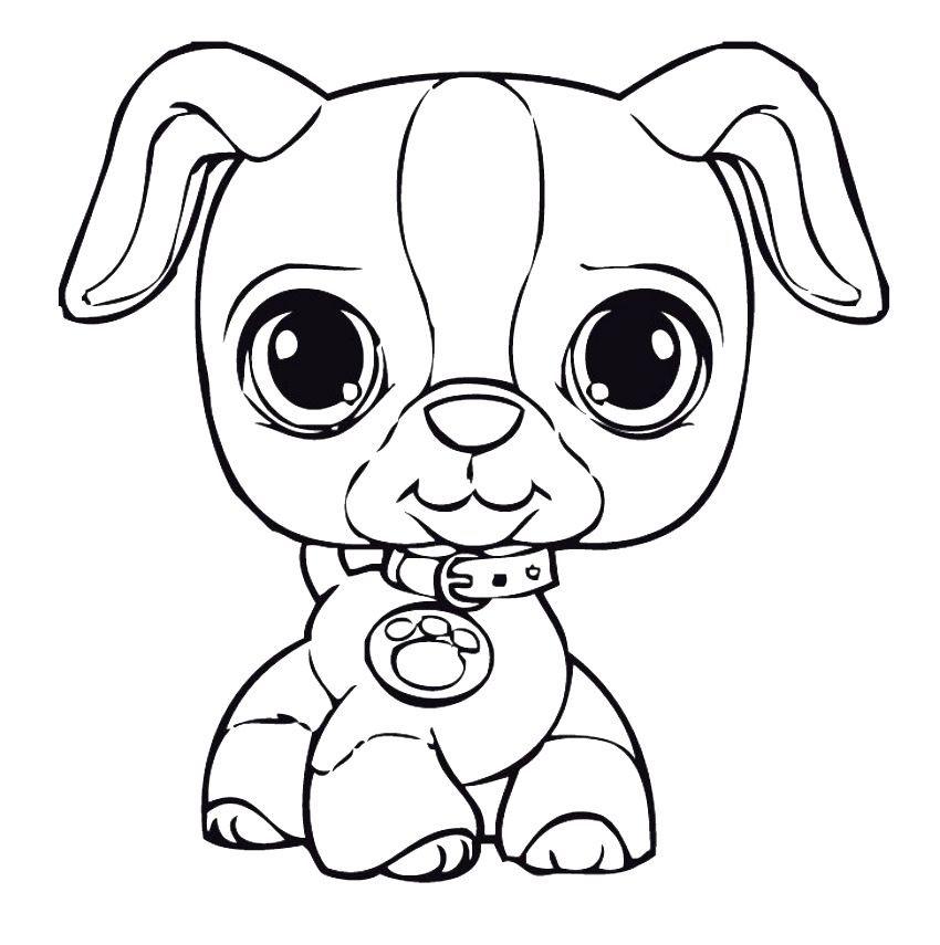 Cartoon Puppy Coloring Pages