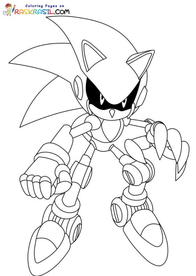 Colorful Metal Sonic Coloring Pages